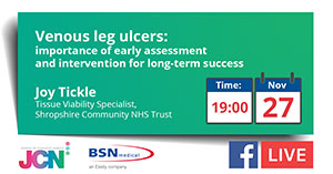 Facebook Live: Venous leg ulcers: importance of early assessment and intervention for long-term success