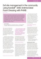 Exit site management in the community using Kendall™ AMD Antimicrobial Foam Dressing with PHMB