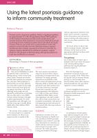 Using the latest psoriasis guidance to inform community treatment 