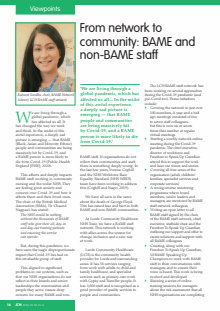 From network to community: BAME and non-BAME staff
