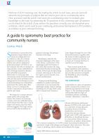A guide to spirometry best practice for community nurses
