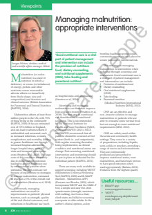 Managing Malnutrition: Appropriate Interventions