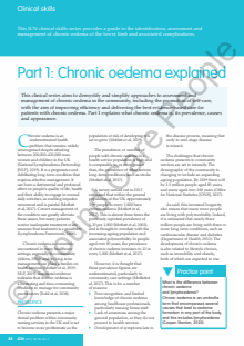 Part 1: Chronic Oedema Explained