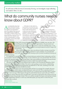 Journal of Community Nursing (JCN)