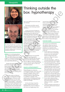 Thinking outside the box: hypnotherapy