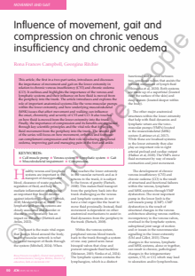 Influence of movement, gait and compression on chronic venous insufficiency and chronic oedema
