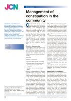 Management of constipation in the community
