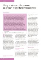 Using a step-up, step-down approach to exudate management