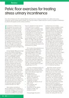 Pelvic floor exercises for treating stress urinary incontinence