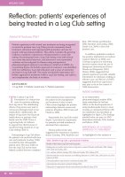Reflection: patients’ experiences of being treated in a Leg Club setting