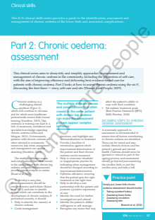 Part 2: Chronic oedema: assessment