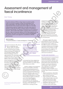 Assessment and management of faecal incontinence