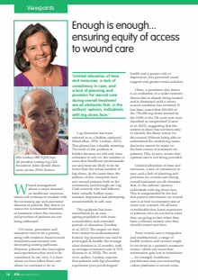 Enough is enough... ensuring equity of access to wound care