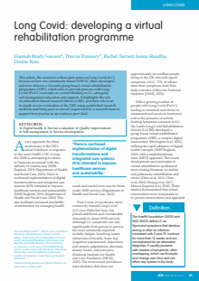 Long Covid: developing a virtual rehabilitation programme