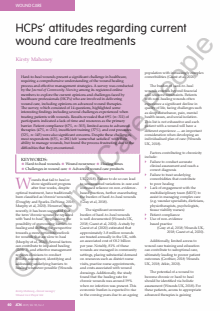 HCPs attitudes regarding current wound care treatments - april 2025