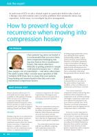 Ask the expert: How to prevent leg ulcer recurrence when moving into compression hosiery?