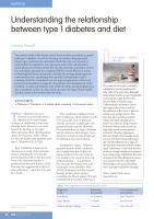 Understanding the relationship between type 1 diabetes and diet