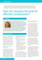 Ask the expert: How do I prepare the limb for effective compression?