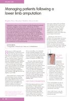 Managing patients following a lower limb amputation