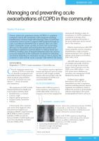 Managing and preventing acute exacerbations of COPD in the community