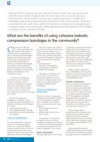 What are the benefits of using cohesive inelastic compression bandages in the community?