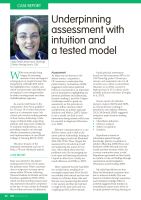 Underpinning assessment with intuition and a tested model