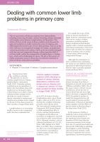 Dealing with common lower limb problems in primary care