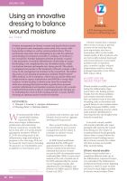 Using an innovative dressing to balance wound moisture