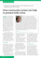 How community nurses can help to prevent knife crime