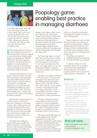 Poopology game: enabling best practice in managing diarrhoea