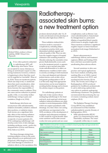 Radiotherapy associated skin burns: a new treatment option