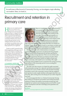 Journal of Community Nursing (JCN)