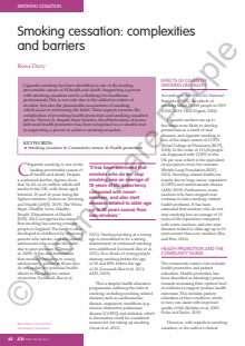 Smoking cessation: complexities and barriers