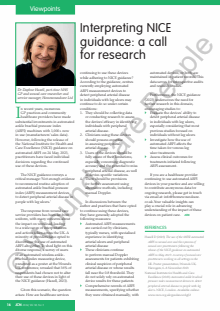 Interpreting NICE guidance: a call for research