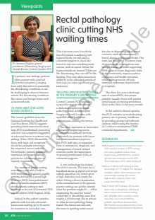 Rectal pathology clinic cutting NHS waiting times