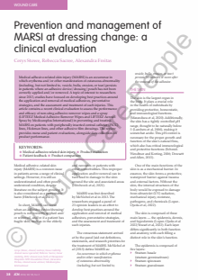 Prevention and management of MARSI at dressing change: a clinical evaluation