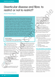 Diverticular disease and fibre: to restrict or not to restrict?