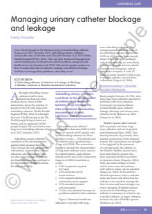 Managing urinary catheter blockage and leakage