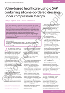 Value-based healthcare using a SAP  containing silicone-bordered dressing  under compression therapy