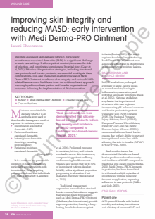 Improving skin integrity and reducing MASD: early intervention with Medi Derma-PRO Ointment