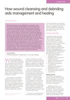 How wound cleansing and debriding aids management and healing