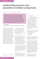 Implementing pressure ulcer prevention in a Welsh nursing home