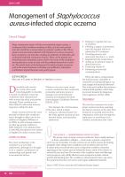 Management of Staphylococcus aureus-infected atopic eczema