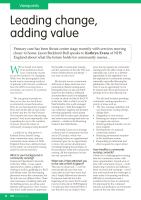 Leading change, adding value