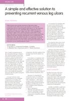 A simple and effective solution to preventing recurrent venous leg ulcers