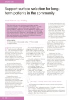 Support surface selection for longterm patients in the community