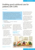 Enabling good nutritional care for patients with COPD