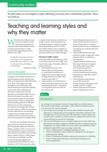 Teaching and learning styles and why they matter