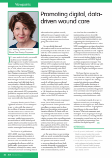 Promoting digital, data driven wound care
