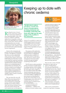 Keeping up to date with chronic oedema